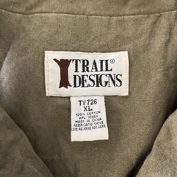 Vintage Trail Designs Men X-Large Vest TV 727 Khaki Hunting Outdoor Sleeveless - Picture 2 of 7